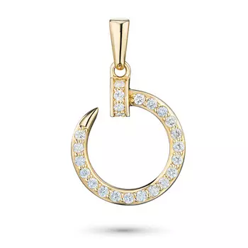 Подвеска из желтого золота с бриллиантами э0301пд09200102