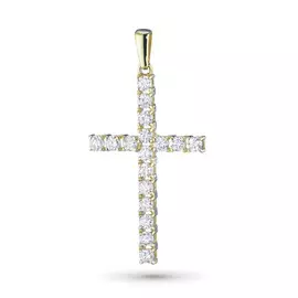 Подвеска из желтого золота с бриллиантами э0301пд10131200