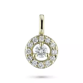 Подвеска из желтого золота с бриллиантами э0301пд10163700