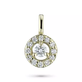 Подвеска из желтого золота с бриллиантами э0301пд10163700