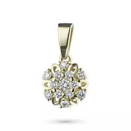 Подвеска из желтого золота с бриллиантами э0301пд10170800