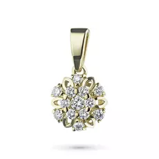 Подвеска из желтого золота с бриллиантами э0301пд10170800