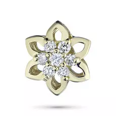 Подвеска из желтого золота с бриллиантами э0301пд10175600