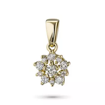 Подвеска из желтого золота с бриллиантами э0301пд10177200