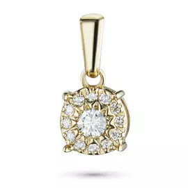 Подвеска из желтого золота с бриллиантами э0301пд10200661