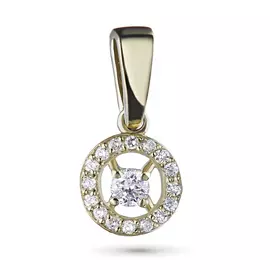 Подвеска из желтого золота с бриллиантами э03п011617