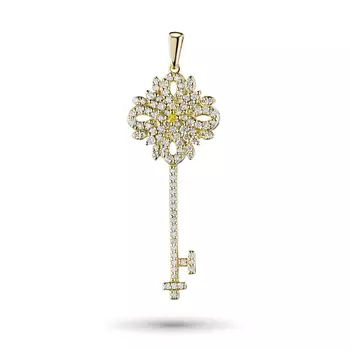 Подвеска из желтого золота с бриллиантами э03п021819
