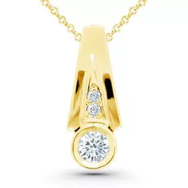 Подвеска из желтого золота с бриллиантами э03п030816