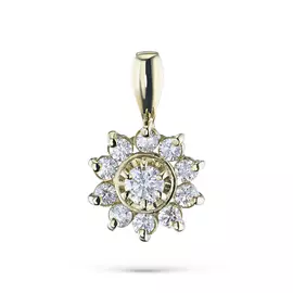 Подвеска из желтого золота с бриллиантами э0301пд07145000