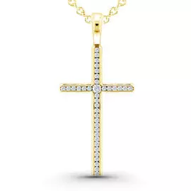 Подвеска из желтого золота с бриллиантами э03п100908