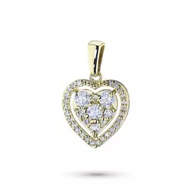 Подвеска из желтого золота с бриллиантами эк03п011901