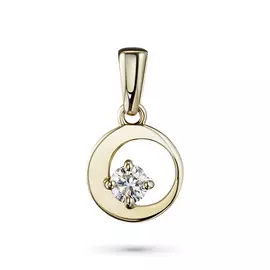 Подвеска из желтого золота с бриллиантом э0301пд02202120