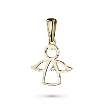 Подвеска из желтого золота с бриллиантом э0301пд03171700