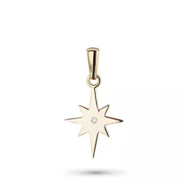 Подвеска из желтого золота с бриллиантом э0301пд03210516