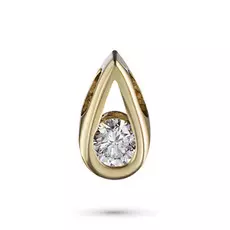 Подвеска из желтого золота с бриллиантом э0301пд04170400