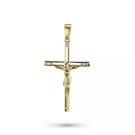 Подвеска из желтого золота с бриллиантами э0301пд04171200