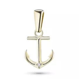 Подвеска из желтого золота с бриллиантом э0301пд04200840