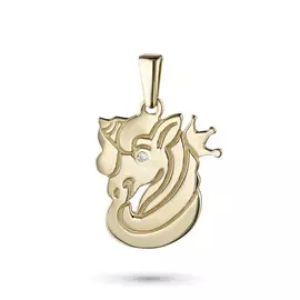 Подвеска из желтого золота с бриллиантом э0301пд04201499