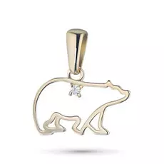 Подвеска из желтого золота с бриллиантом э0301пд04202725