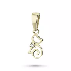 Подвеска из желтого золота с бриллиантом э0301пд04202758