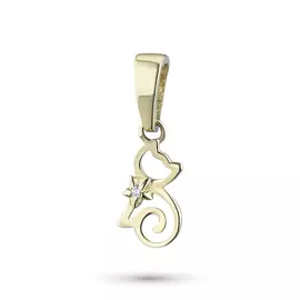 Подвеска из желтого золота с бриллиантом э0301пд04202758