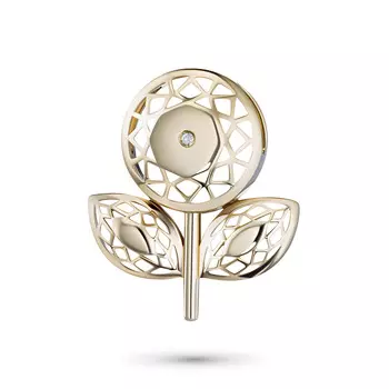 Подвеска из желтого золота с бриллиантом э0301пд04202937