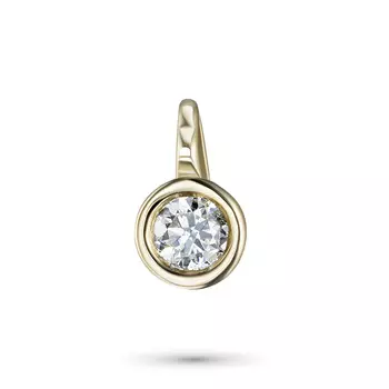 Подвеска из желтого золота с бриллиантом э0301пд04210207