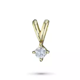 Подвеска из желтого золота с бриллиантом э0301пд05151900