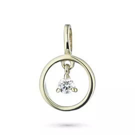 Подвеска из желтого золота с бриллиантом э0301пд05170900