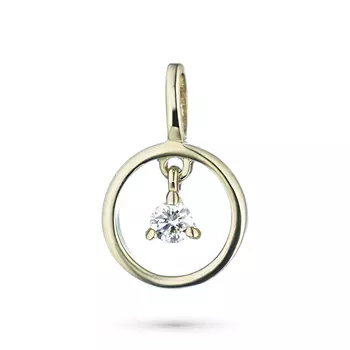 Подвеска из желтого золота с бриллиантом э0301пд05170900