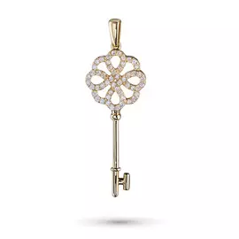 Подвеска из желтого золота с бриллиантом э0301пд05183900