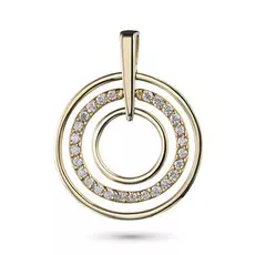 Подвеска из желтого золота с бриллиантом э0301пд05192700