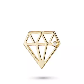 Подвеска из желтого золота с бриллиантом э0301пд07172100