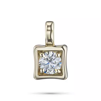 Подвеска из желтого золота с бриллиантом э0301пд07200217
