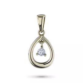 Подвеска из желтого золота с бриллиантом э0301пд08173400