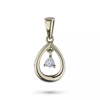 Подвеска из желтого золота с бриллиантом э0301пд08173400