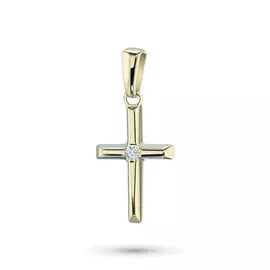 Подвеска из желтого золота с бриллиантом э0301пд08182100