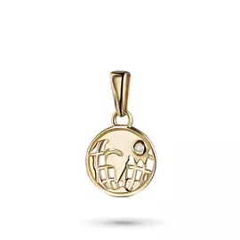 Подвеска из желтого золота с бриллиантом э0301пд08185500