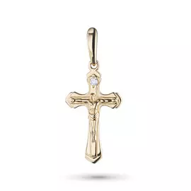 Подвеска из желтого золота с бриллиантом э0301пд08210104