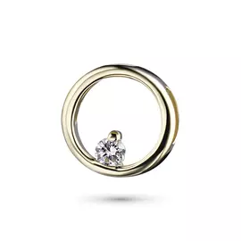 Подвеска из желтого золота с бриллиантом э0301пд09152100