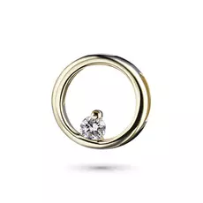 Подвеска из желтого золота с бриллиантом э0301пд09152100