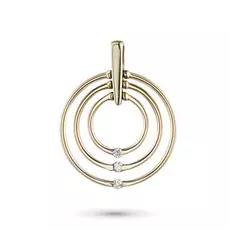 Подвеска из желтого золота с бриллиантом э0301пд09181100