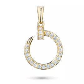 Подвеска из желтого золота с бриллиантами э0301пд09200102