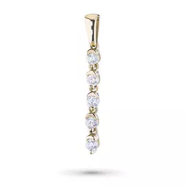 Подвеска из желтого золота с бриллиантом э0301пд10110300