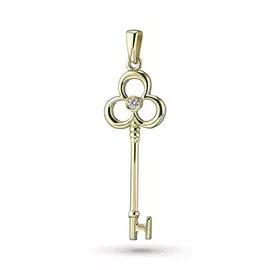 Подвеска из желтого золота с бриллиантом э0301пд10151800