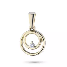 Подвеска из желтого золота с бриллиантом э0301пд10172800