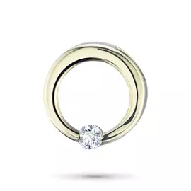 Подвеска из желтого золота с бриллиантом э0301пд10173500