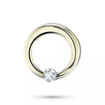 Подвеска из желтого золота с бриллиантом э0301пд10173500