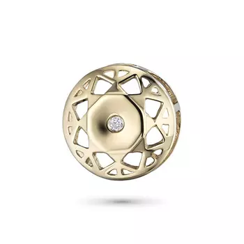 Подвеска из желтого золота с бриллиантом э0301пд11172200