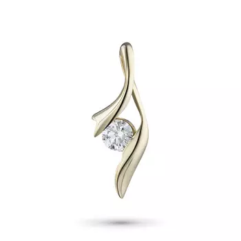 Подвеска из желтого золота с бриллиантом э0301пд11200501